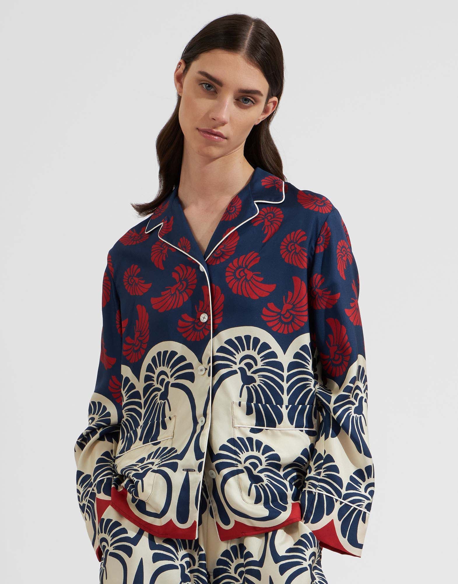 Hammock Shirt La DoubleJ: Palmetto Placée Hammock Shirt La DoubleJ: Palmetto Placée SHI0077SIL001