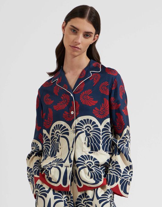 Hammock Shirt La DoubleJ: Palmetto Placée Hammock Shirt La DoubleJ: Palmetto Placée SHI0077SIL001