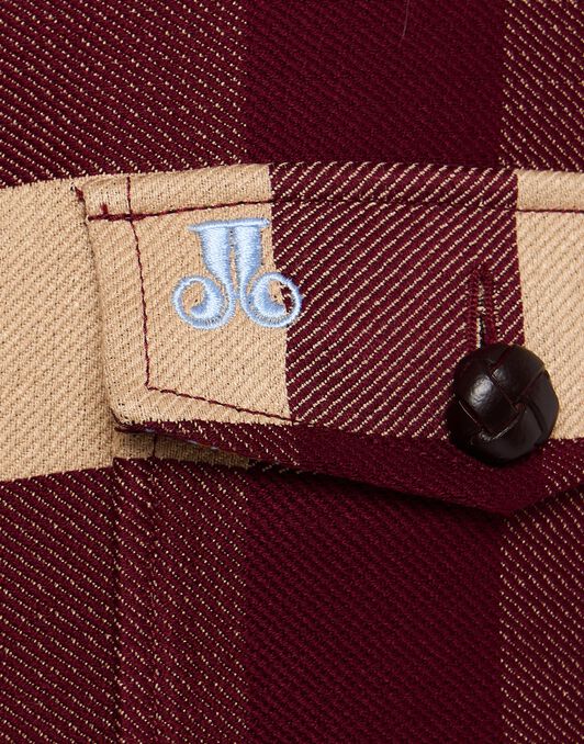 Better Than Your Boyfriend's Jacket La DoubleJ: Checkers Burgundy JAC0112VIS021