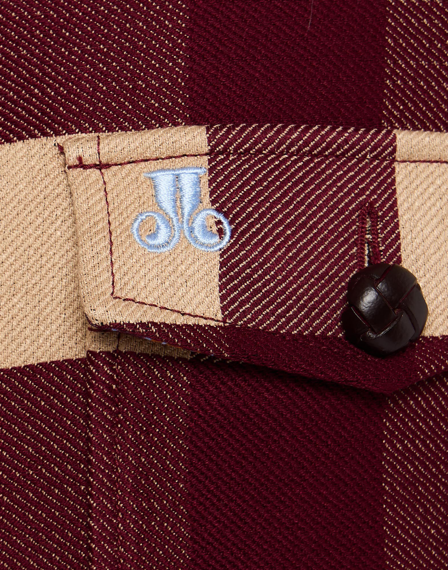 Better Than Your Boyfriend's Jacket La DoubleJ: Checkers Burgundy JAC0112VIS021