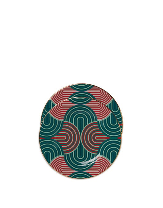 Dessert Plate Set of 2 La DoubleJ: Slinky Verde DIS0048CER001