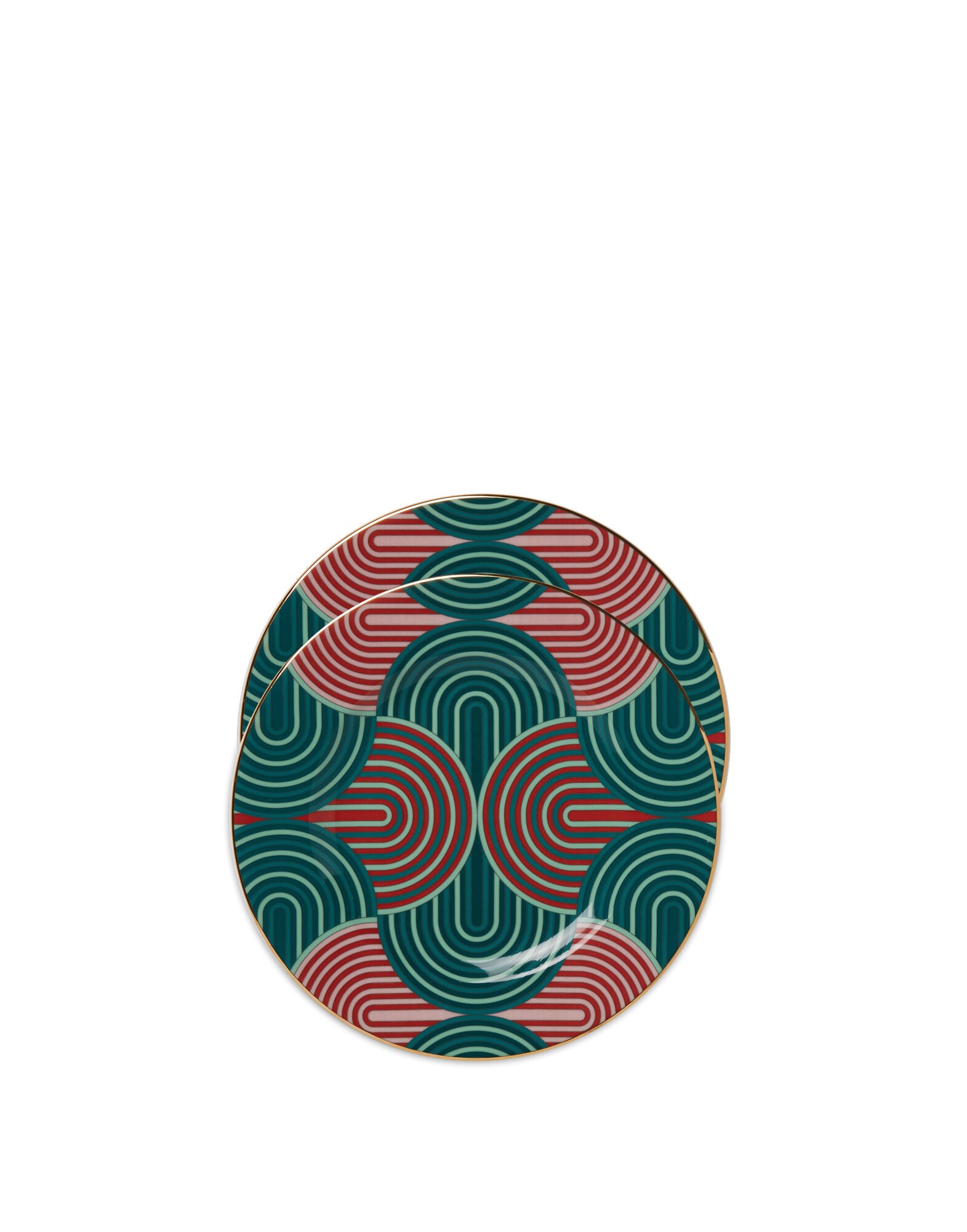 Dessert Plate Set of 2 La DoubleJ: Slinky Verde DIS0048CER001