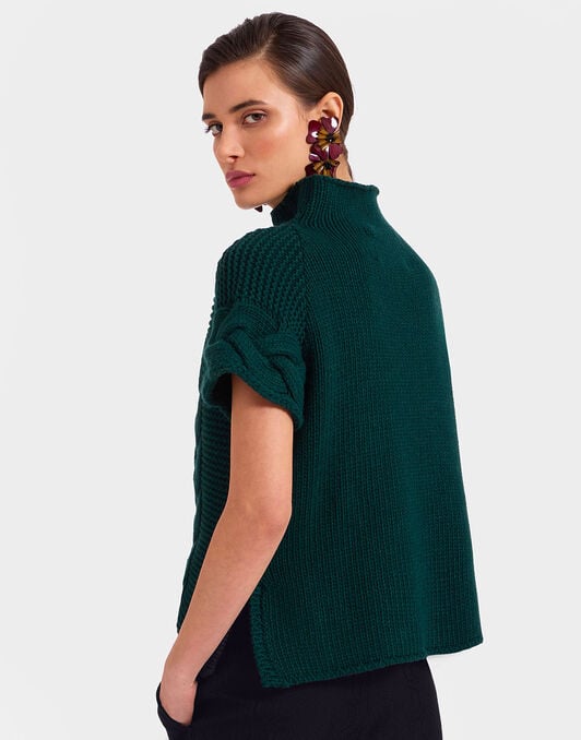 Portrait Top La DoubleJ: Solid Green PUL0204KNI120