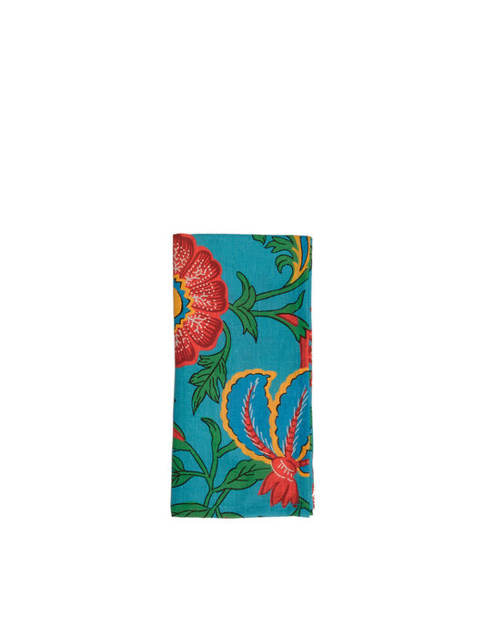Large Napkins Set Of 2 La DoubleJ: Dragon Flower Turchese Large Napkins Set Of 2 La DoubleJ: Dragon Flower Turchese NAP0006LIN001