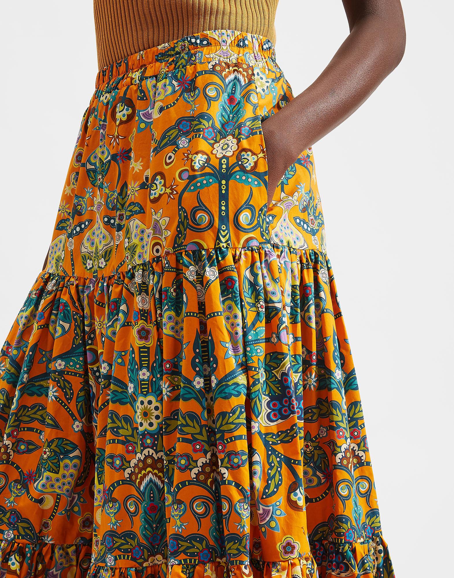 Big Skirt La DoubleJ: Tree Of Life Arancio Big Skirt LaDoubleJ: Tree Of Life Arancio SKI0001COT020
