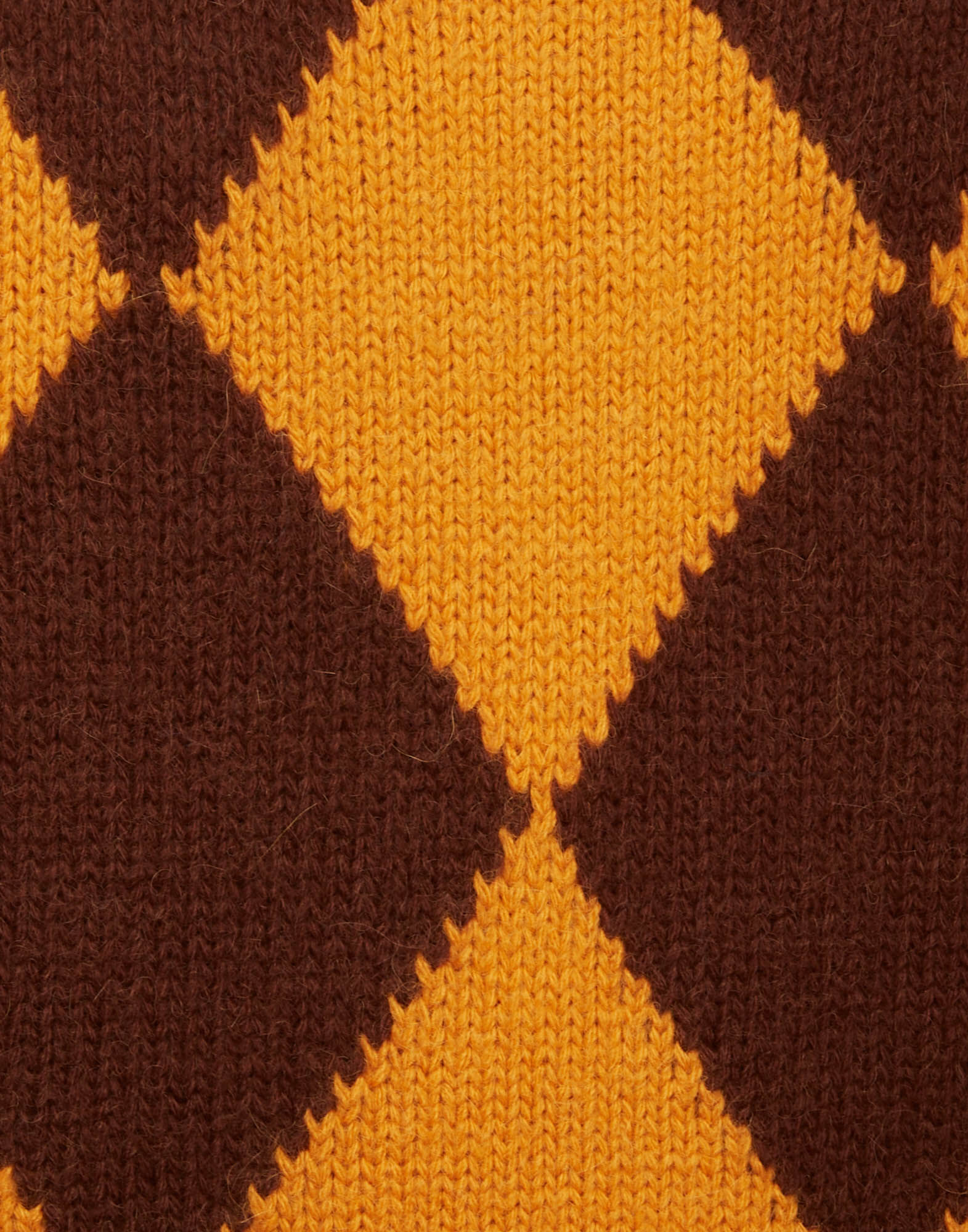 Argyle Sweater La DoubleJ: Yellow / Brown PUL0091KNI064