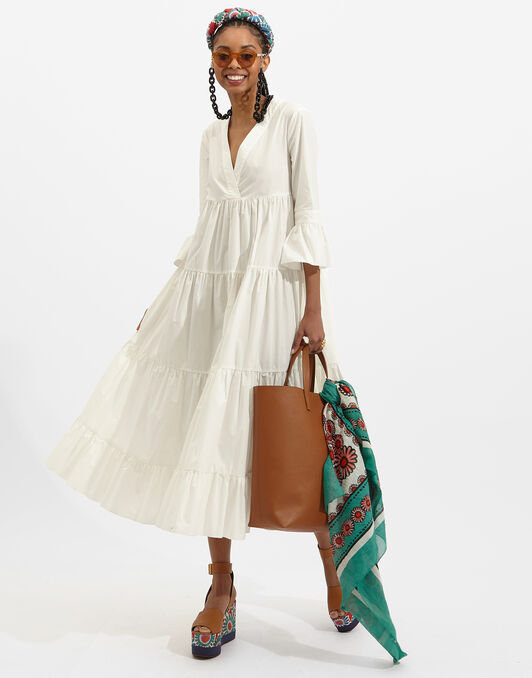 Jennifer Jane Dress La DoubleJ: Solid White Smoke DRE0114COT001