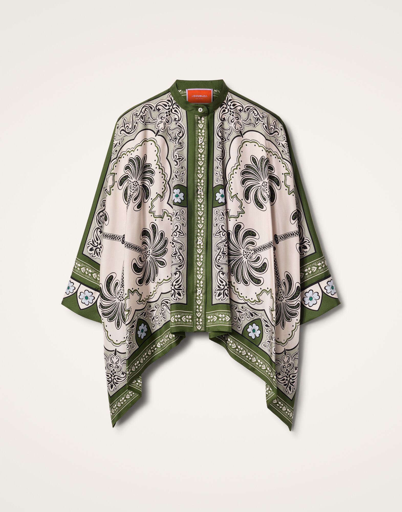 Foulard Shirt La DoubleJ: Mirage Placée Green SHI0167LAC008