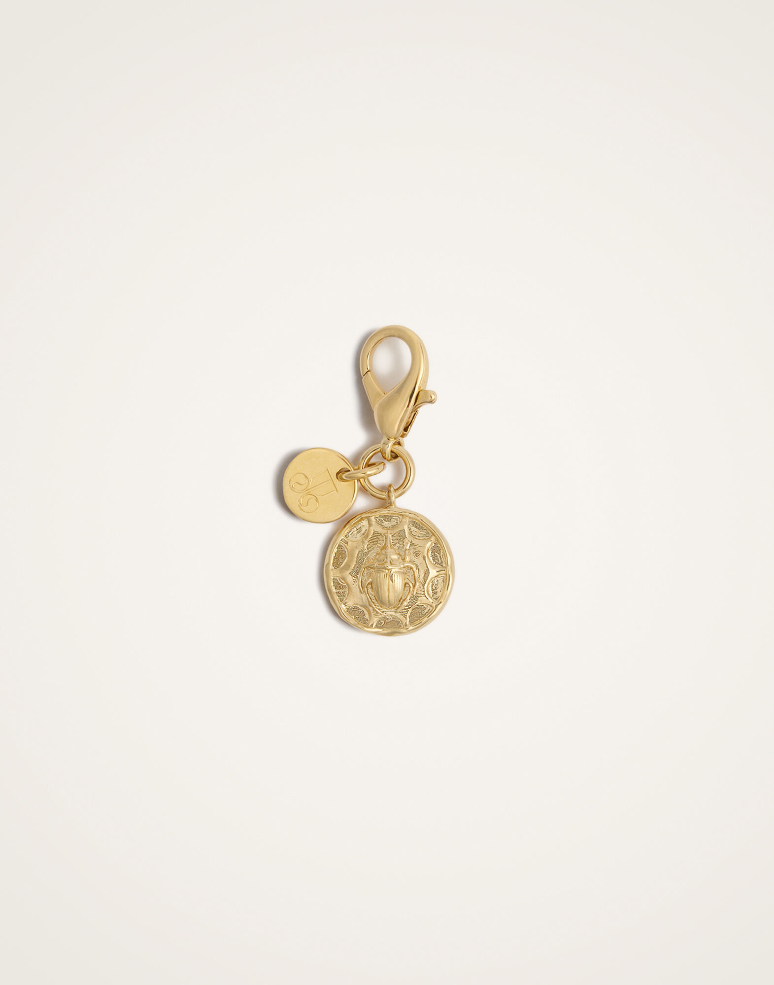 Mini Scarab Charm La DoubleJ: 24k Gold Plate Mini Scarab Charm La DoubleJ: 24k Gold Plate CHM0012BRA003