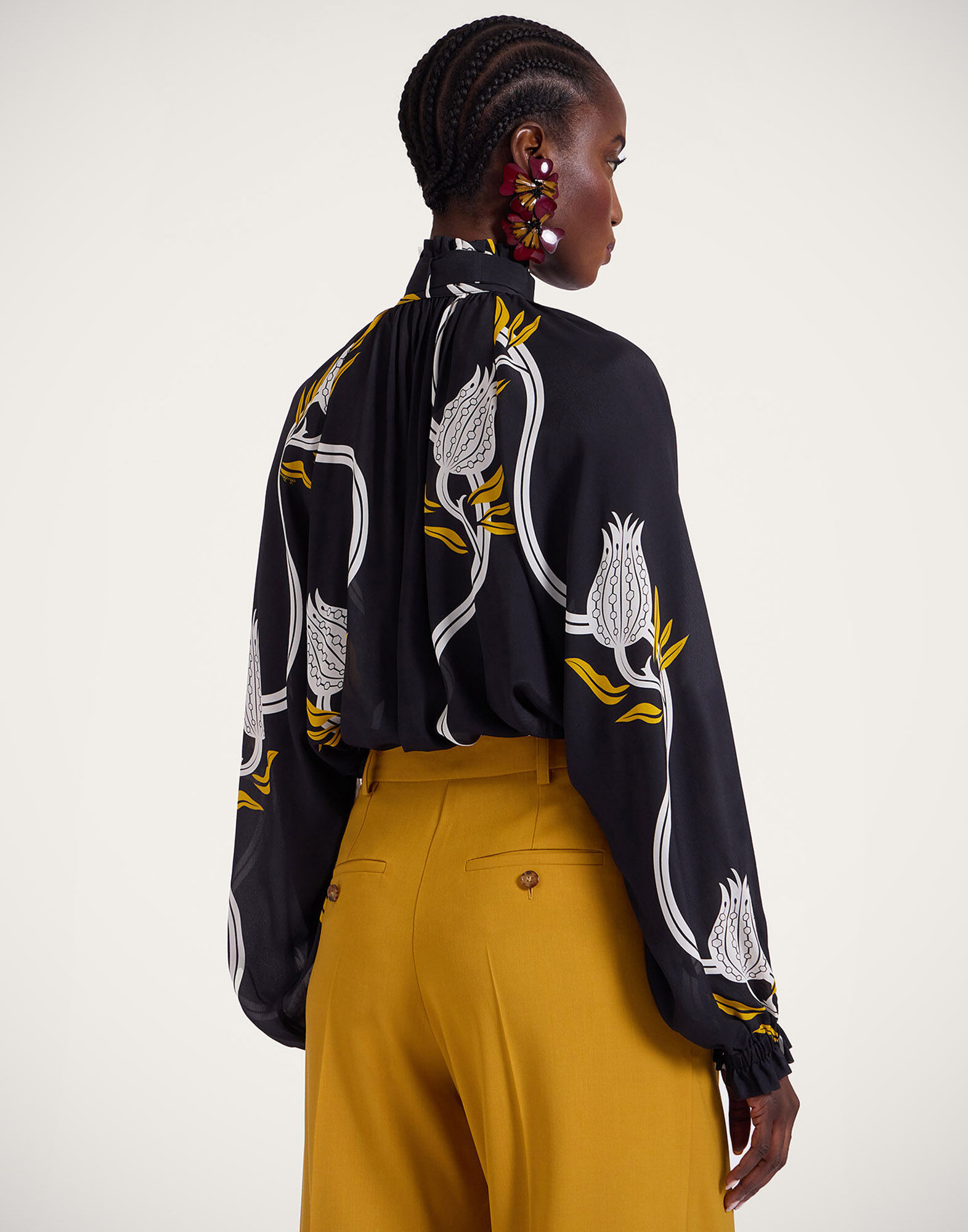 Cerere Blouse La DoubleJ: Melograno Black & White Cerere Blouse La DoubleJ: Melograno Black & White SHI0120VIS019