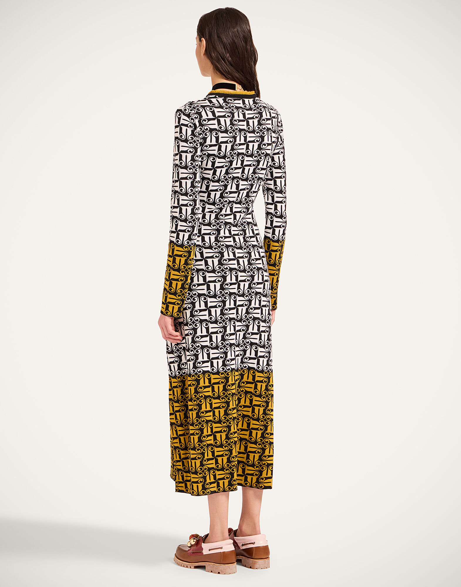 Knit Swing Dress La DoubleJ: Black & White DRE1019KNI191