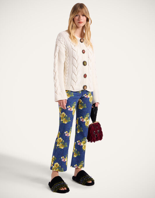 Portrait Cardigan La DoubleJ: Solid Ivory PUL0211KNI120