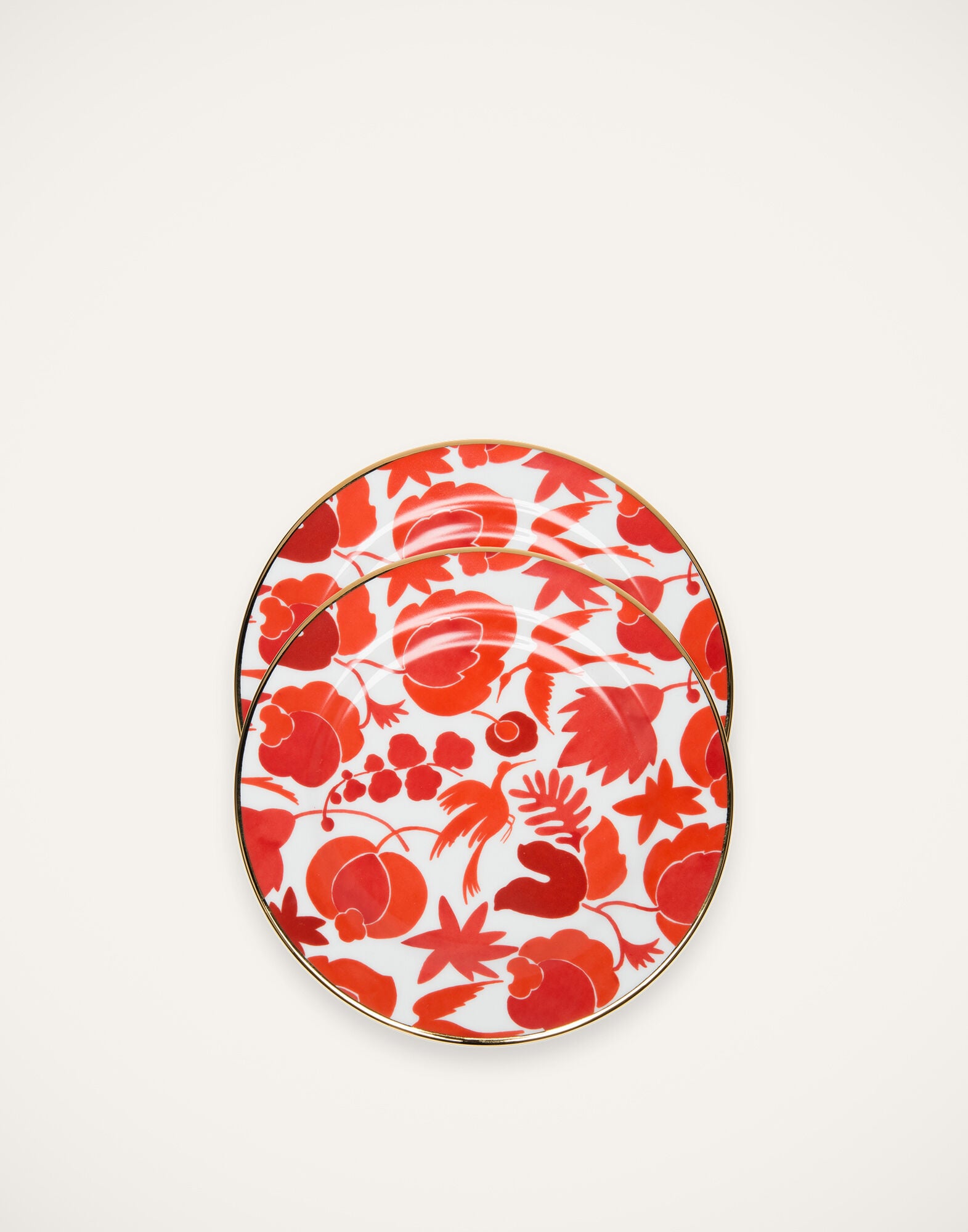 Dessert Plate Set of 2 La DoubleJ: Wildbird Rosso/Bianco Dessert Plate Set of 2 La DoubleJ: Wildbird Rosso/Bianco DIS0023CER001