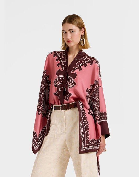 Foulard Shirt La DoubleJ: Oltrarno Placée Pink SHI0167LAC008