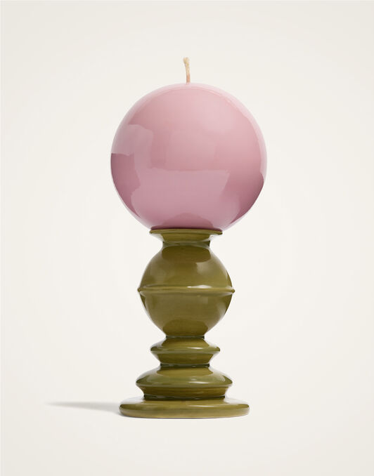 Mini Space Pillar Candle La DoubleJ: Bicolor Pistachio Mini Space Pillar Candle La DoubleJ: Bicolor Pistachio OTC0011CEW001