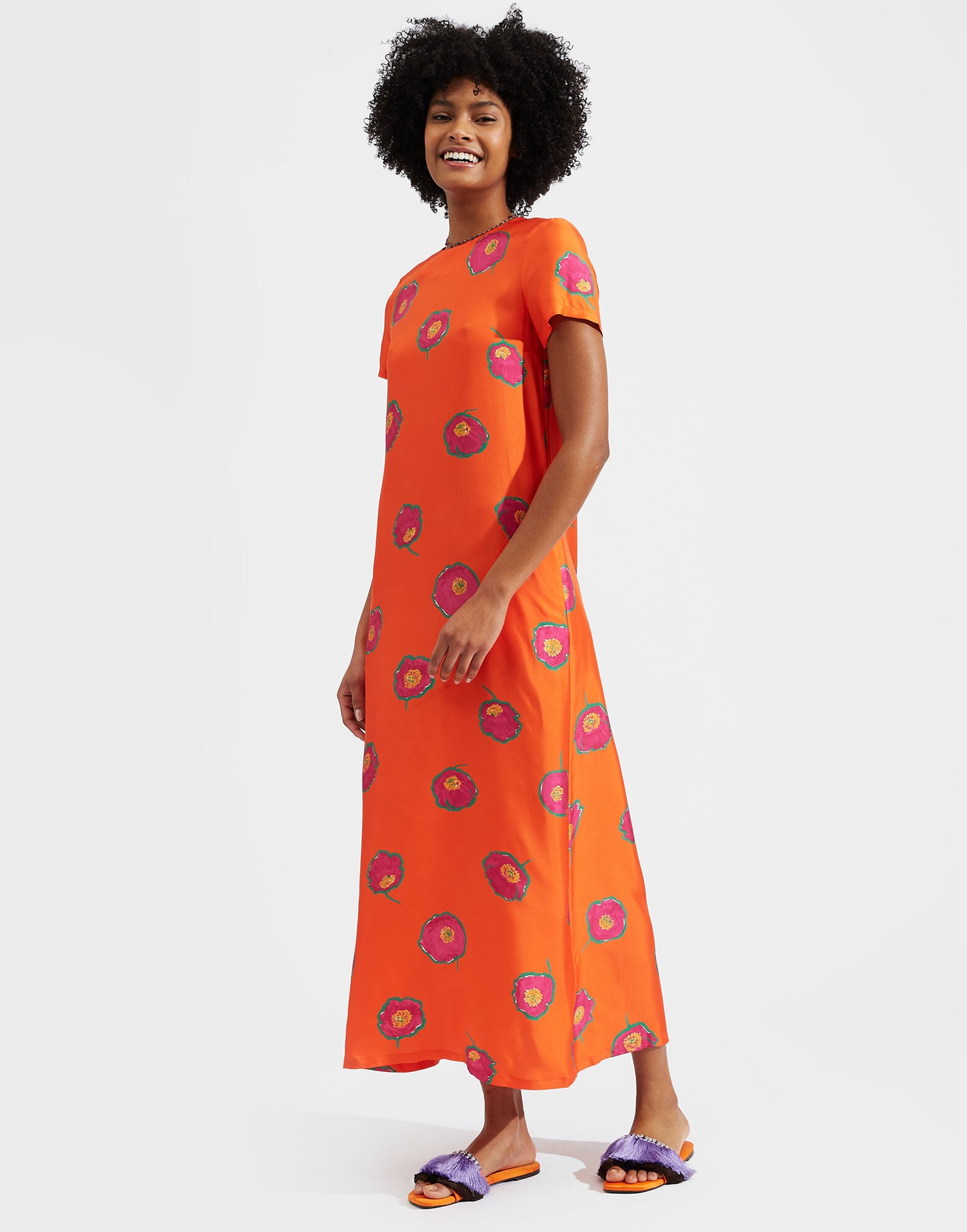 Swing Dress La DoubleJ: Papaveri Arancio Swing Dress La DoubleJ: Papaveri Arancio DRE0001SIL001