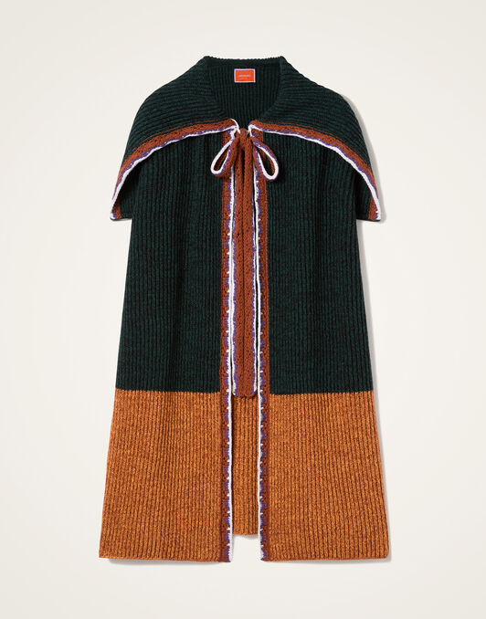 Gala Cape La DoubleJ: Color Block Dark Green & Rust Gala Cape La DoubleJ: Color Block Dark Green & Rust JAC0185KNI188