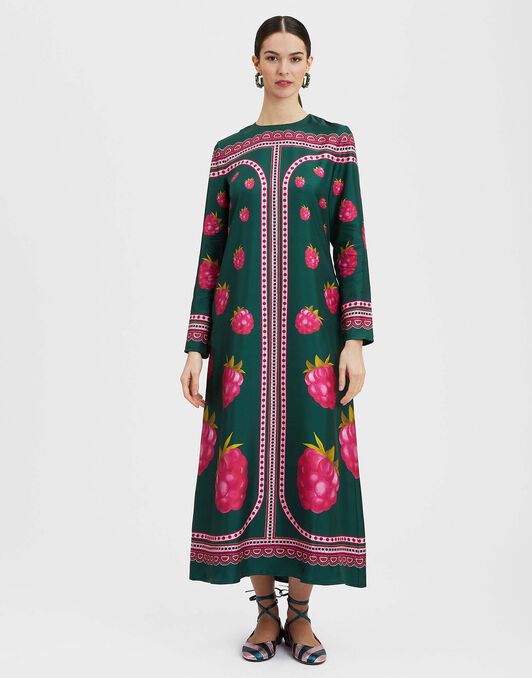 Long Sleeve Swing Dress La DoubleJ: Lampone Placée Emerald Long Sleeve Swing Dress La DoubleJ: Lampone Placée Emerald DRE0231SIL006