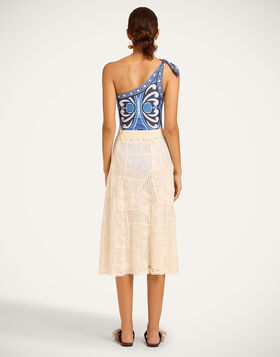 Lacey Lungomare Skirt La DoubleJ: Solid Ivory SKI0208LAC008