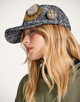 Babeball Cap La DoubleJ: Solid Black & White HAT0023WOL031