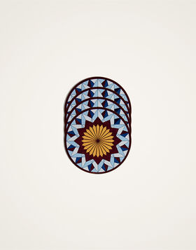 Disk Coasters Set Of 4 La DoubleJ: Lotus Of Life Blue CST0009CRK001