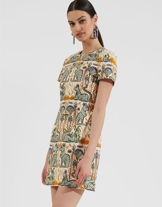 Tgif Short Sleeve Dress La DoubleJ: Bast Ivory DRE0586COT006