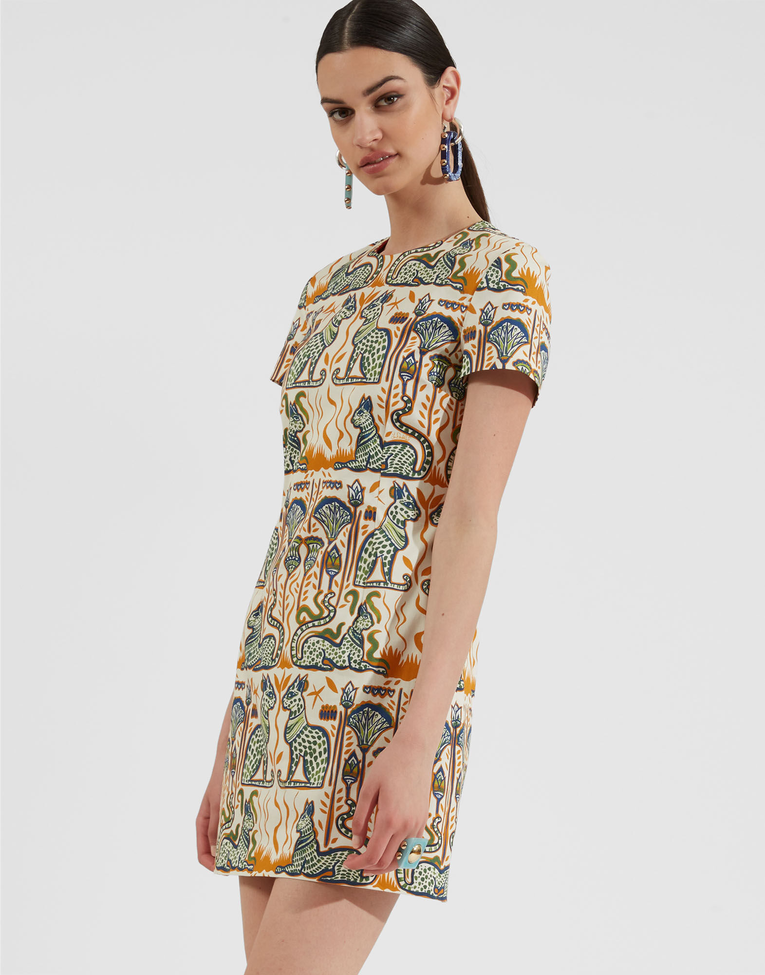 Tgif Short Sleeve Dress La DoubleJ: Bast Ivory DRE0586COT006