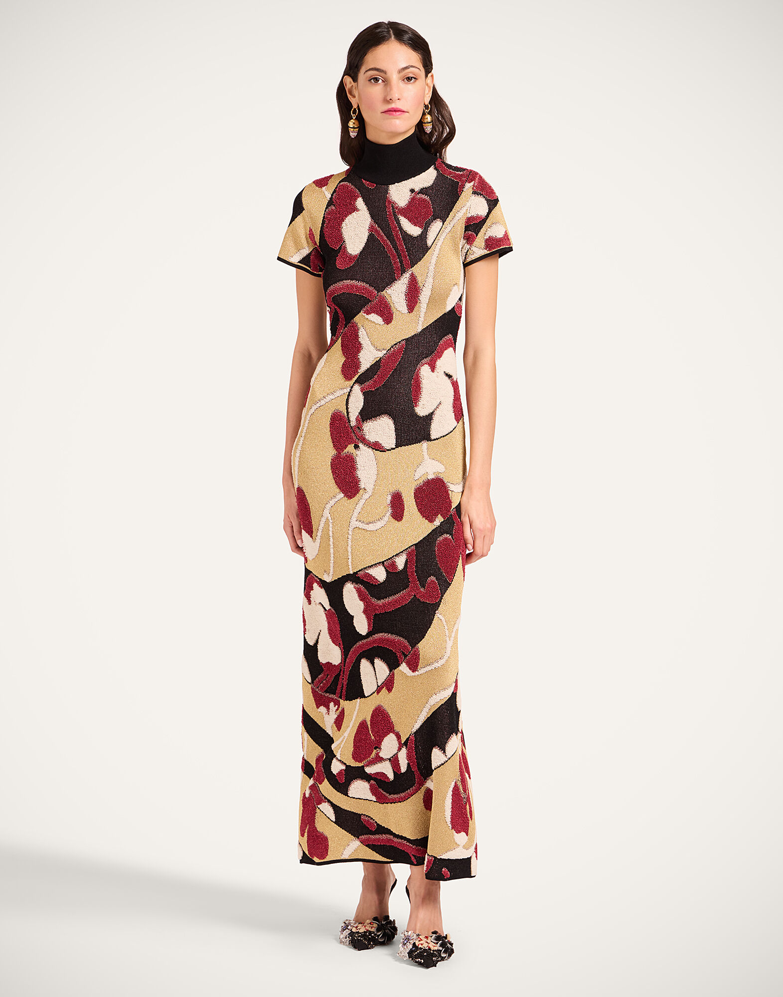 Herald Long Dress La DoubleJ: Multicolor Gold Herald Long Dress La DoubleJ: Multicolor Gold DRE0993KNI185