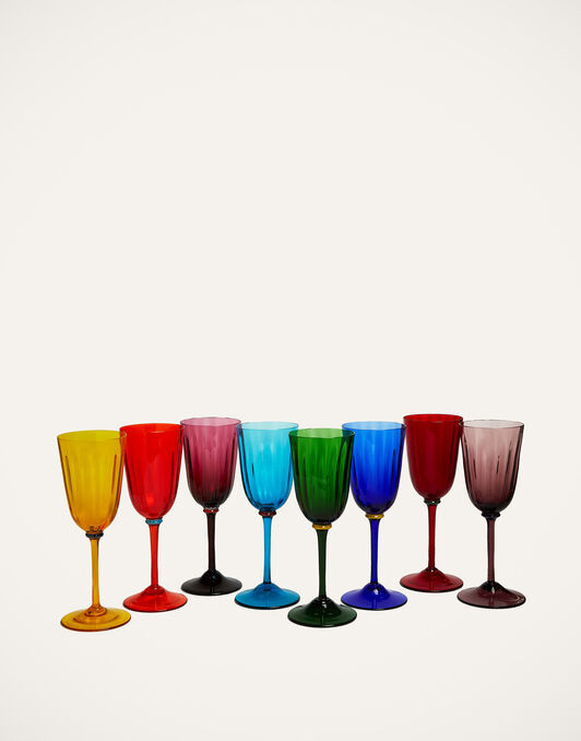 Wine Rainbow Glasses Set Of 8 La DoubleJ: Rainbow Wine Rainbow Glasses Set Of 8 La DoubleJ: Rainbow GLA0007MUR001