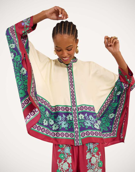 Foulard Shirt La DoubleJ: Regalia Placée Red Foulard Shirt La DoubleJ: Regalia Placée Red SHI0167LAC008