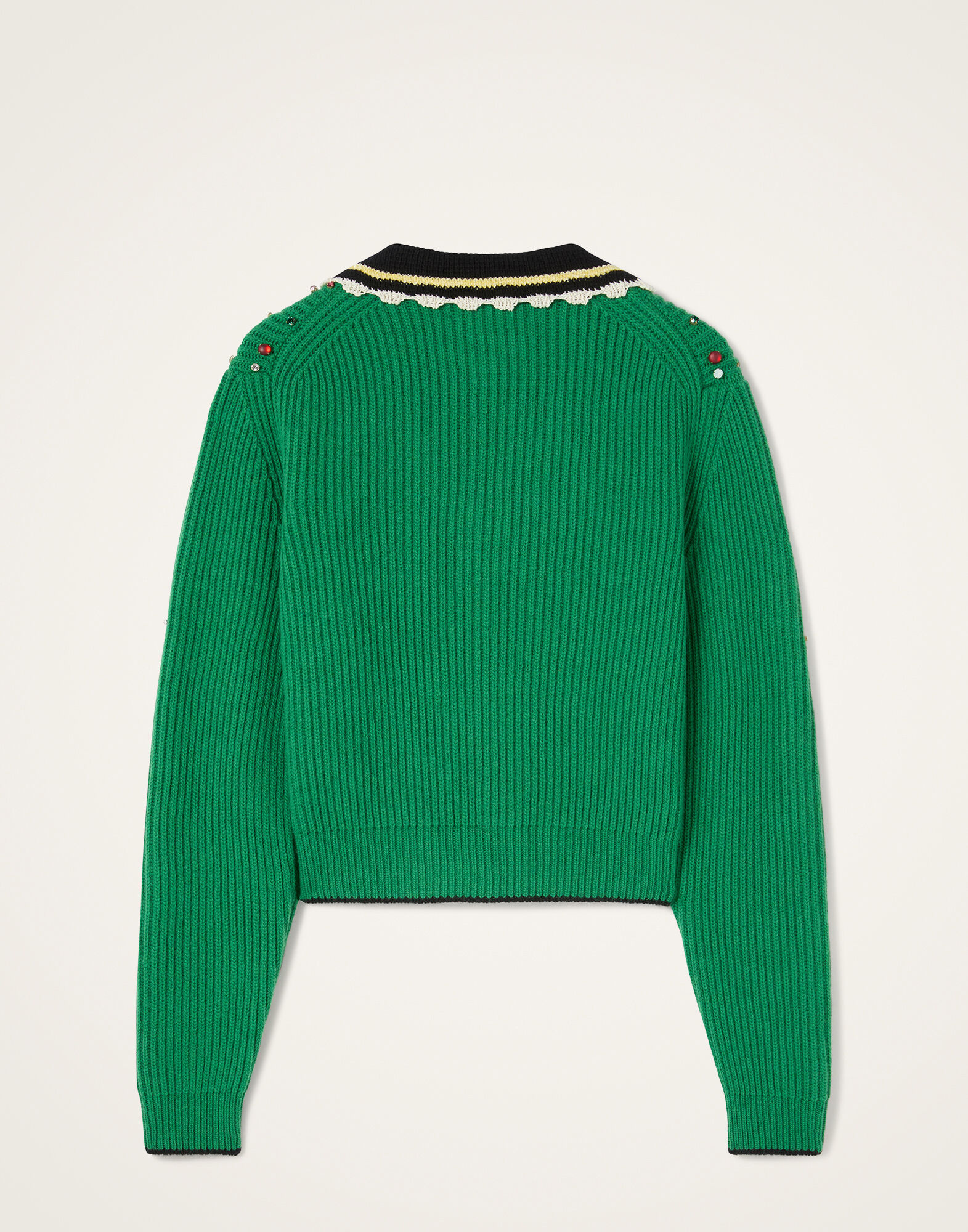 Picket High Sweater La DoubleJ: Solid Green PUL0407KNI037