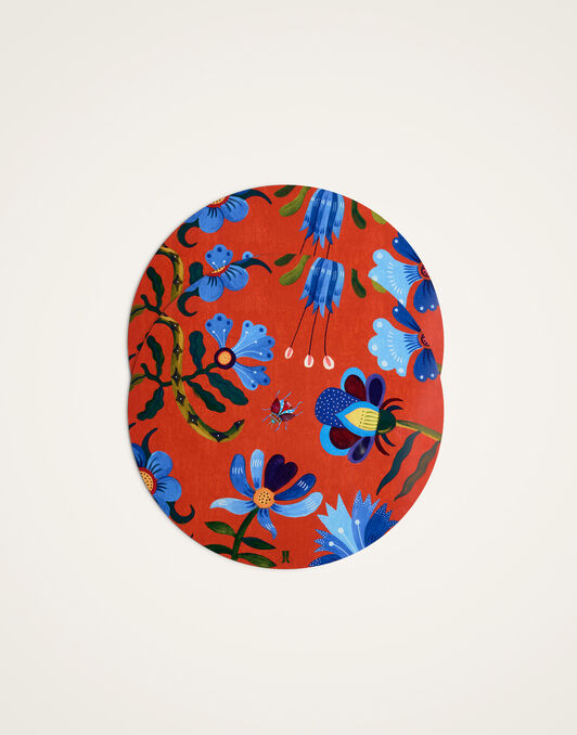 Disk Placemats Set of 2 La DoubleJ: Flower of Eden Orange PMT0032CRK001