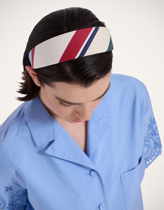 Flat Headband La DoubleJ: Stripes Multicolor HEB0023JCQ106