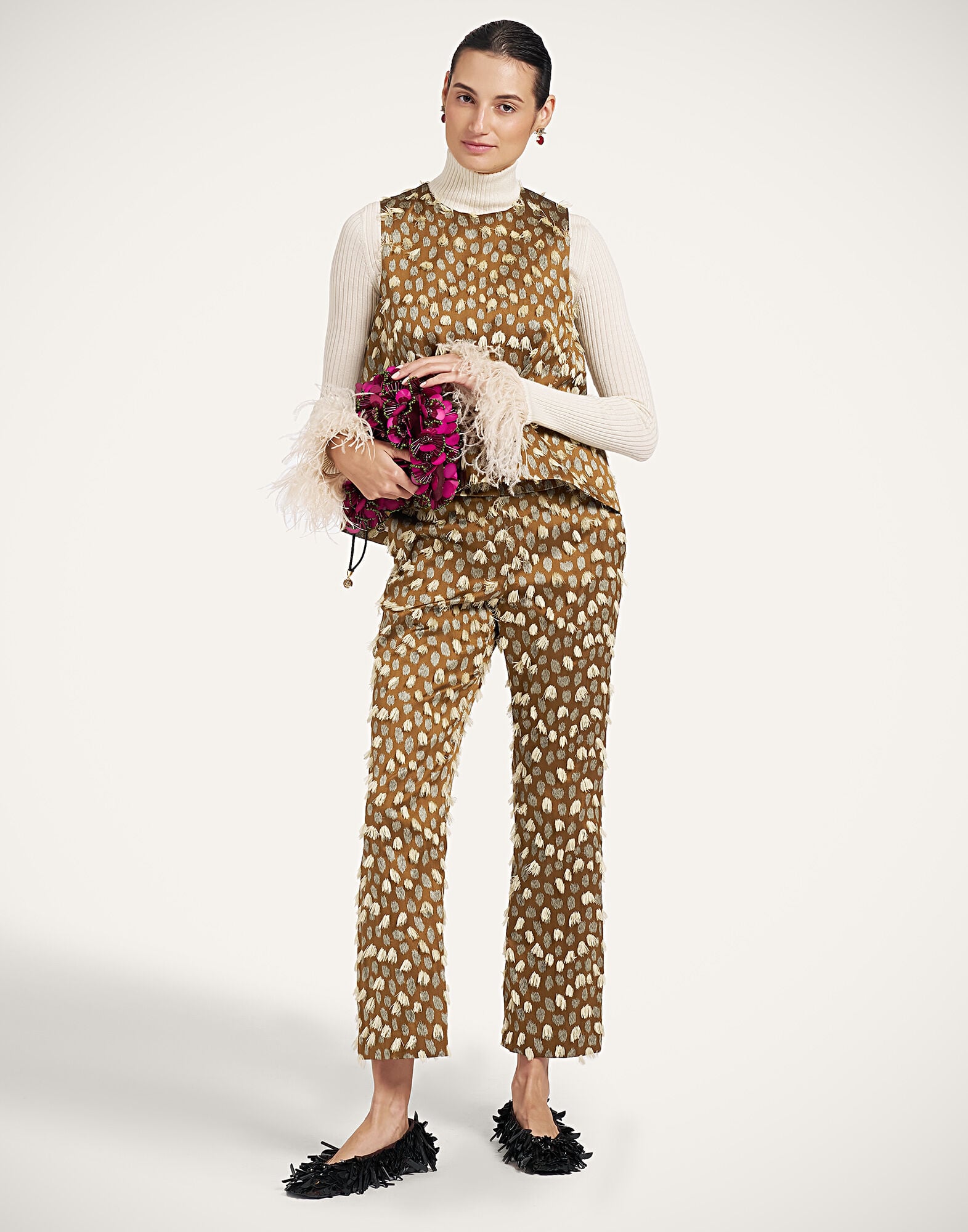La Scala Top La DoubleJ: Spots Caramel TOP0016JCQ155