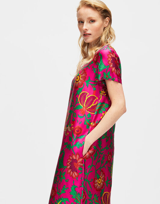 Swing Dress La DoubleJ: Dragon Flower Fucsia Swing Dress LaDoubleJ: Dragon Flower Fucsia DRE0001SIL001