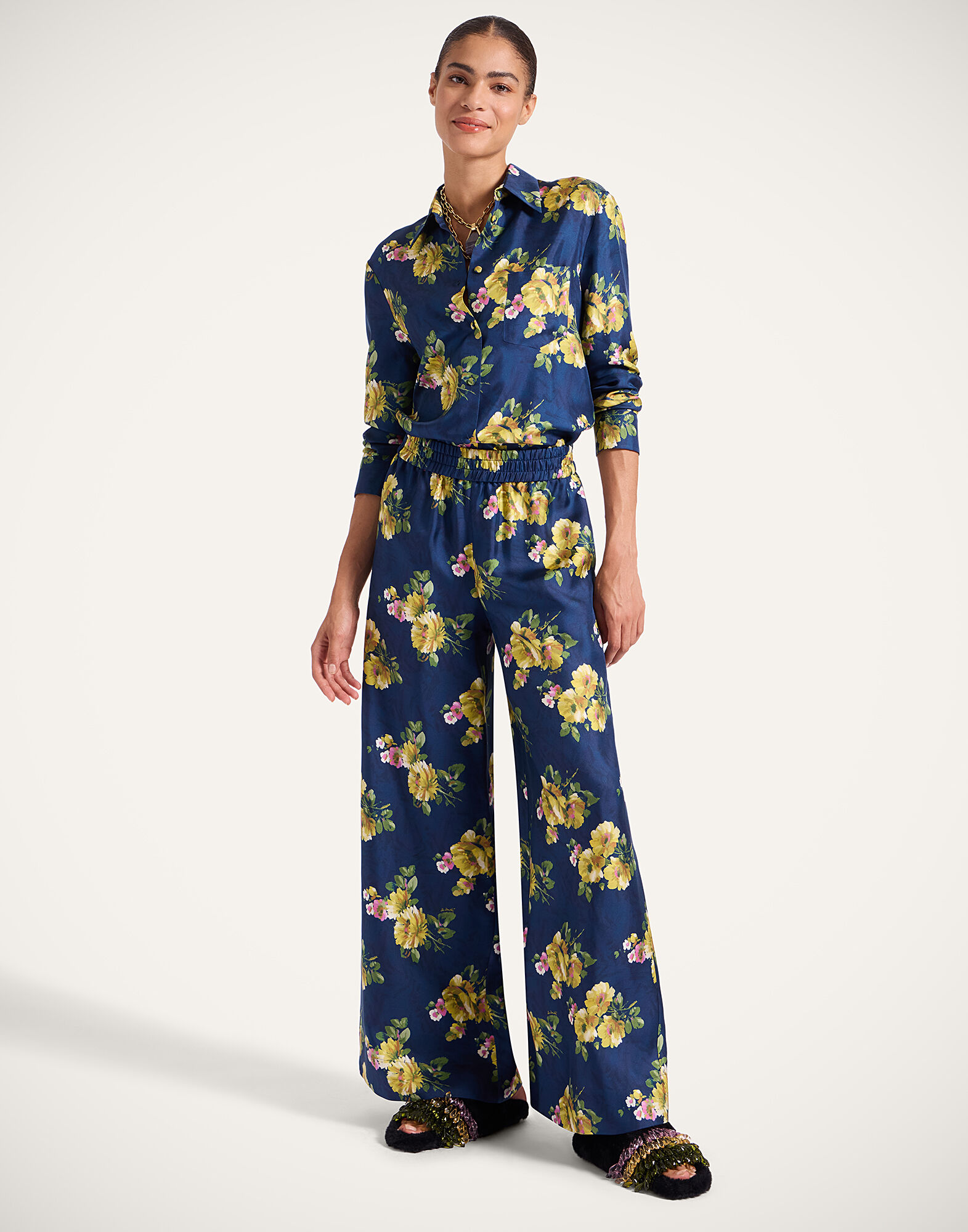 Palazzo Pants La DoubleJ: Riptide Midnight Blue Palazzo Pants La DoubleJ: Riptide Midnight Blue TRO0003SIL001