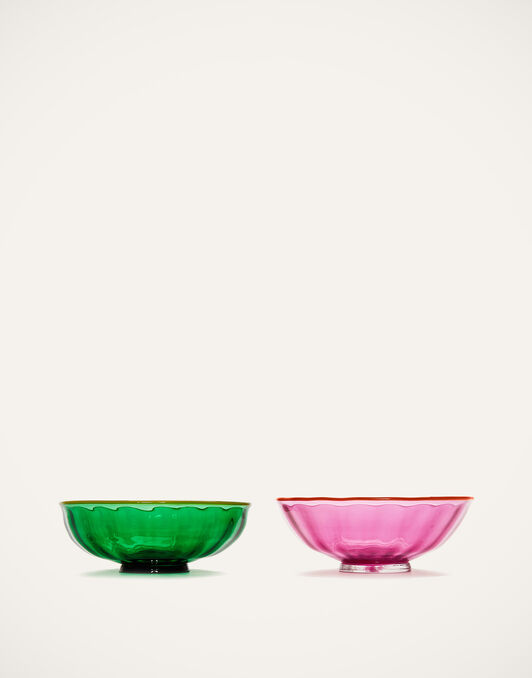 Luxury Nut Bowl Set of 2 La DoubleJ: Verde/Rosa GLA0010MUR001