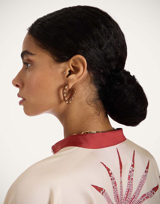 Dew Earrings Mini La DoubleJ: Solid Tobacco Dew Earrings Mini La DoubleJ: Solid Tobacco EAR0055POL004