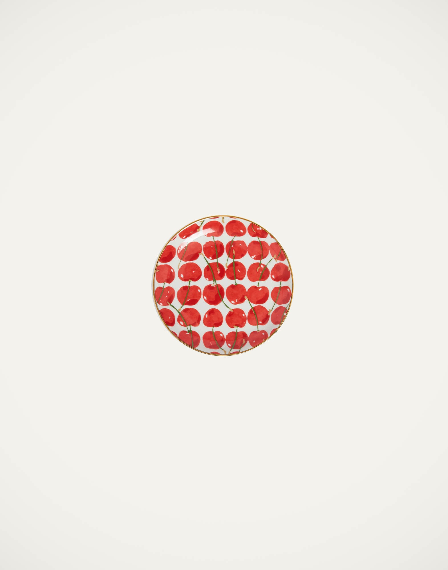 Mini Plate La DoubleJ: Cherries Ivory SID0006CER001