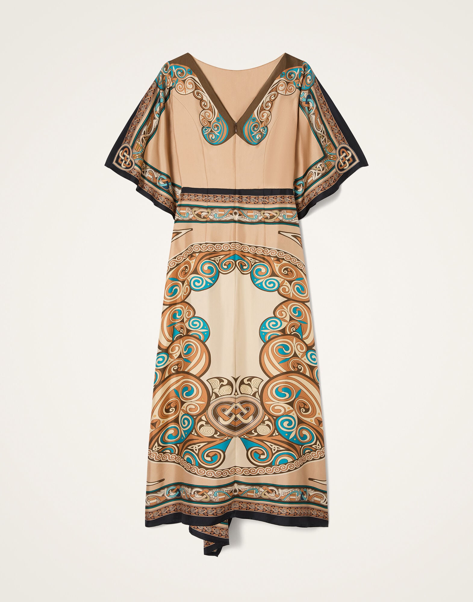 Foulard Dress La DoubleJ: Kells Placée Camel Foulard Dress La DoubleJ: Kells Placée Camel DRE1127SIL029