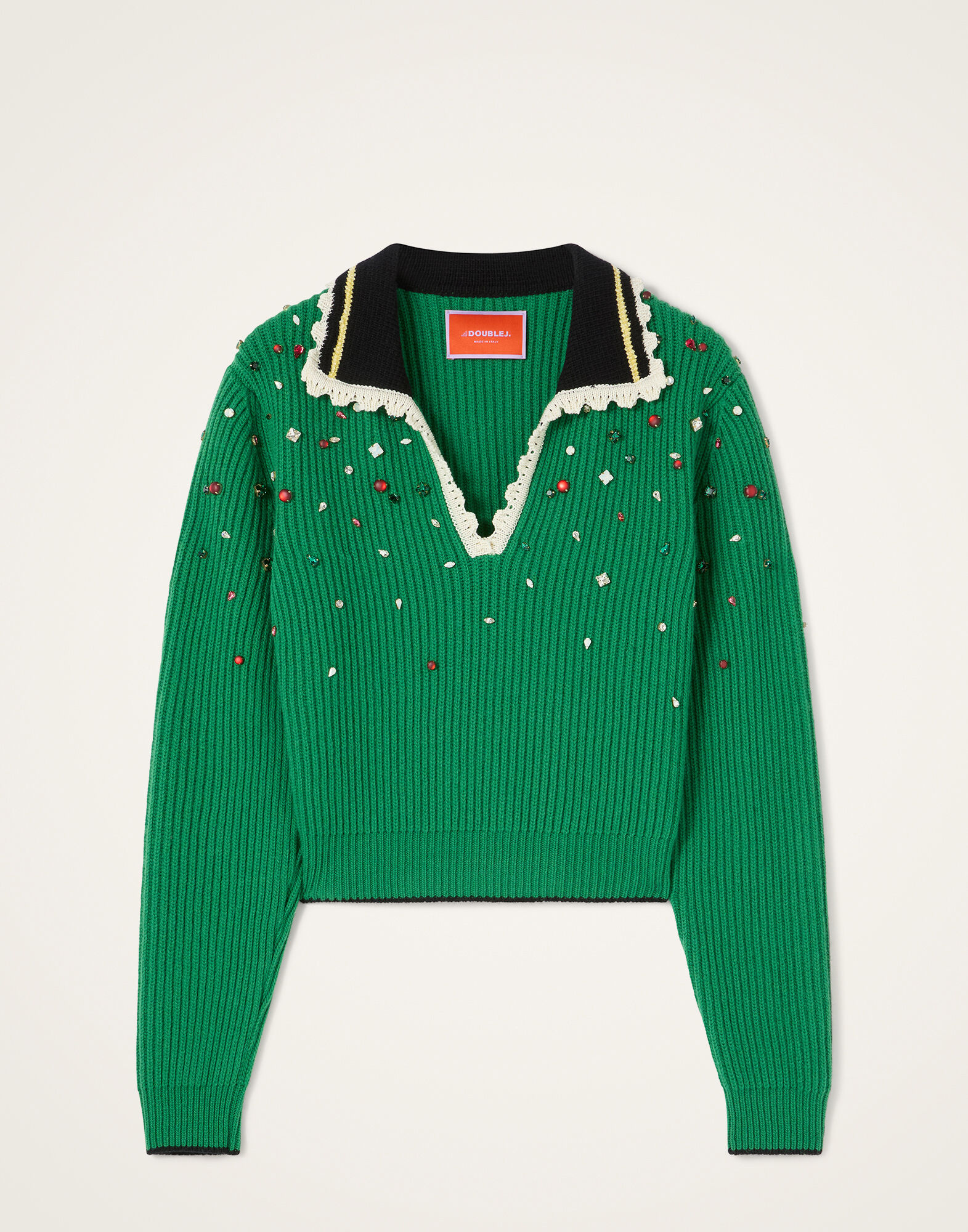 Picket High Sweater La DoubleJ: Solid Green PUL0407KNI037
