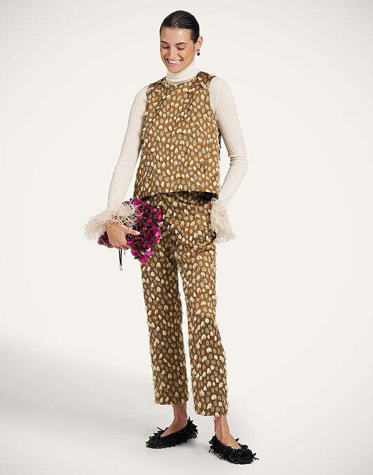 La Scala Top La DoubleJ: Spots Caramel TOP0016JCQ155