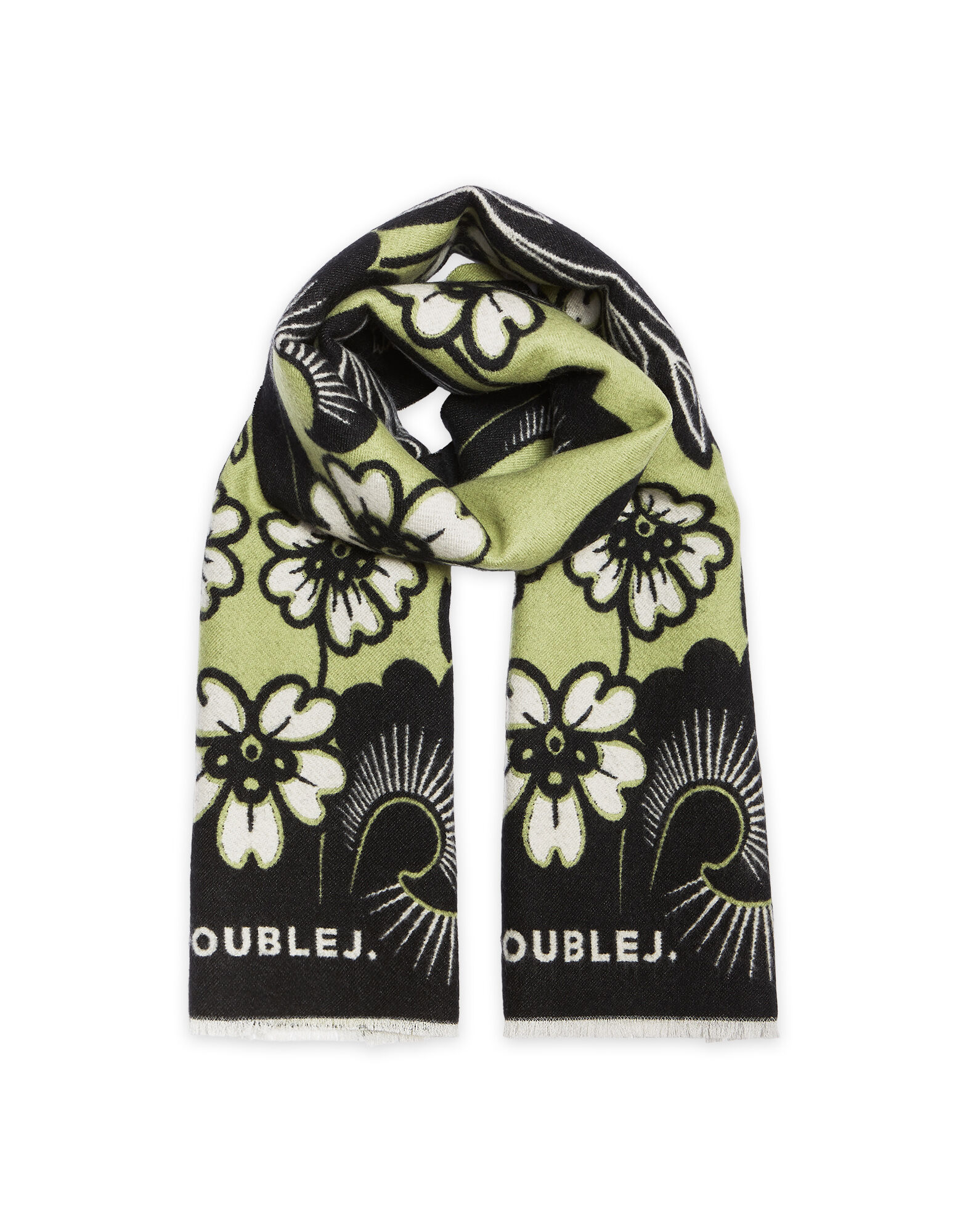 Herald Scarf 50 La DoubleJ: Mayfair Black SCA0058WOL025
