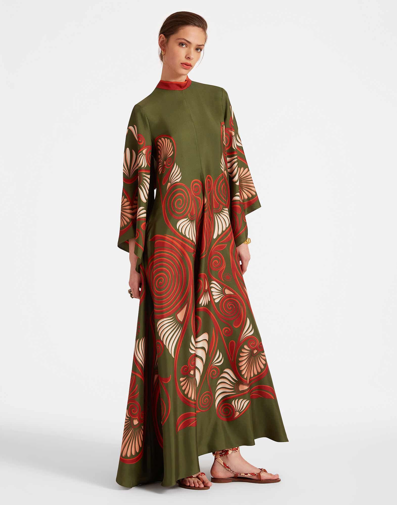 Magnifico Dress La DoubleJ: Kerylos Placée Dark Green Magnifico Dress La DoubleJ: Kerylos Placée Dark Green DRE0232SIL006