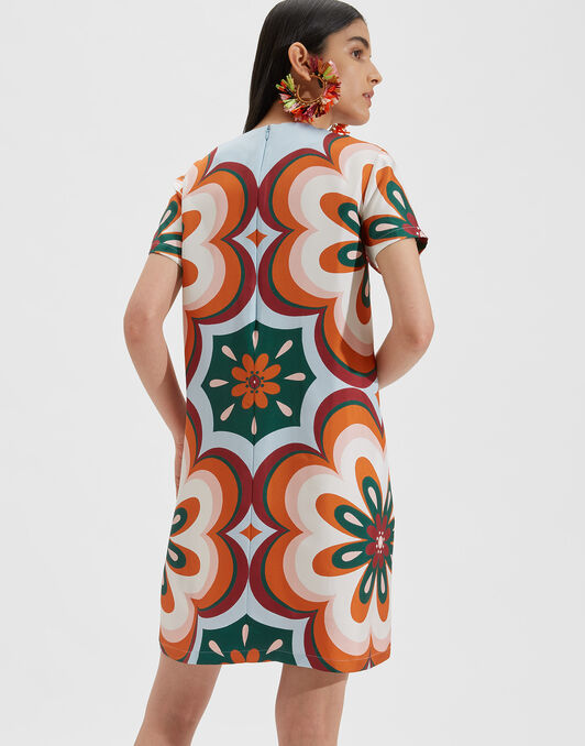 Mini Swing Dress La DoubleJ: Ciccio Arancio Mini Swing Dress LaDoubleJ: Ciccio Arancio DRE0963SIL006