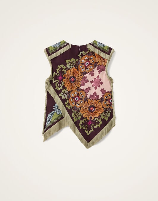 Scarf Top La DoubleJ: Bounty Placée Burgundy Scarf Top La DoubleJ: Bounty Placée Burgundy TOP0160SIL009