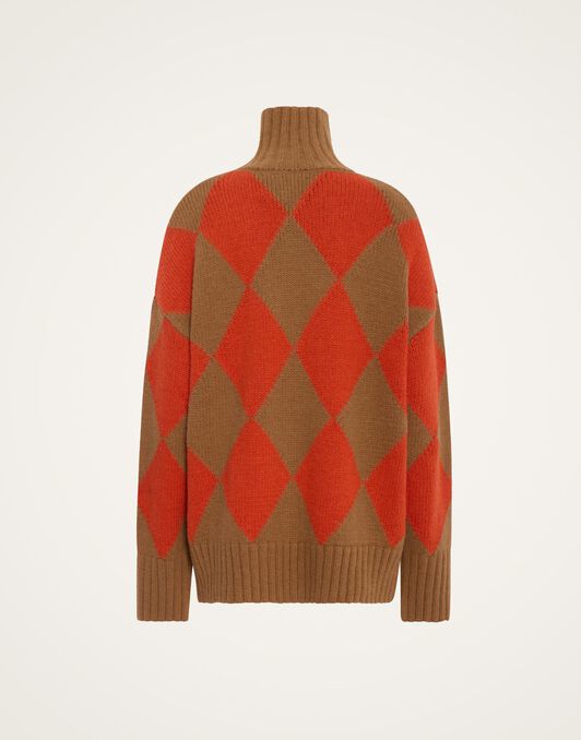 Argyle Sweater La DoubleJ: Camel/Orange Argyle Sweater La DoubleJ: Camel/Orange PUL0091KNI064