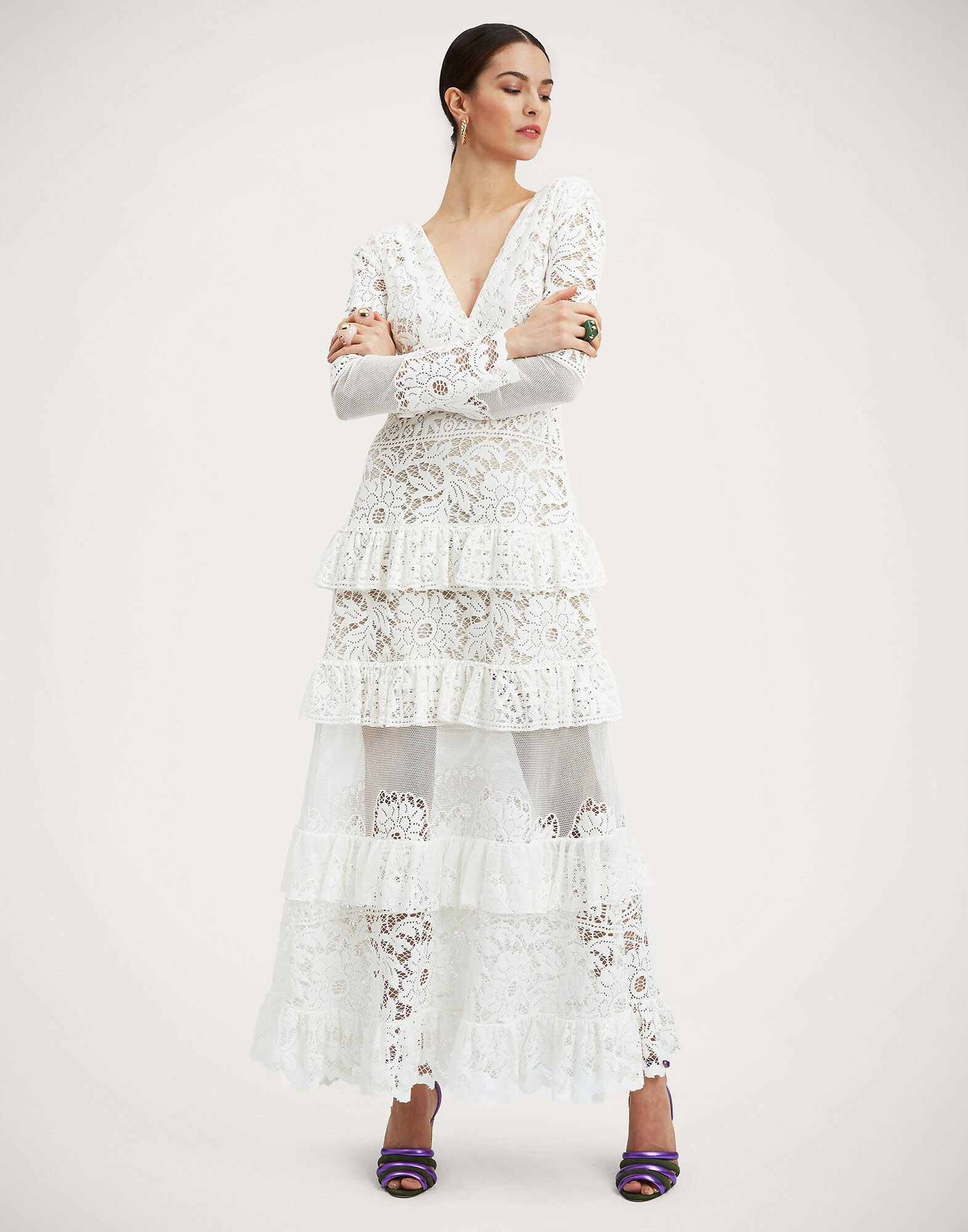 Footloose Lacey Dress La DoubleJ: White Footloose Lacey Dress La DoubleJ: White DRE0626EMB028
