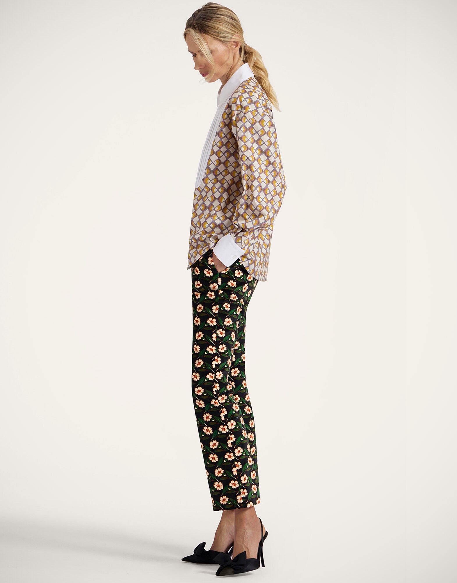 Peggy Shirt La DoubleJ: Half-Light Micro Cream Peggy Shirt La DoubleJ: Half-Light Micro Cream SHI0115COT001