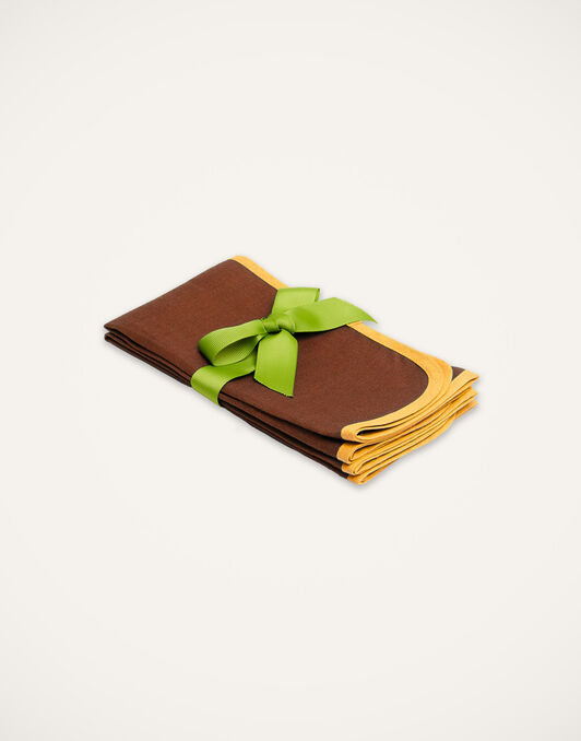 Large Napkins Set Of 2 La DoubleJ: Rainbow Chocolate Large Napkins Set Of 2 La DoubleJ: Rainbow Chocolate NAP0010LIN006